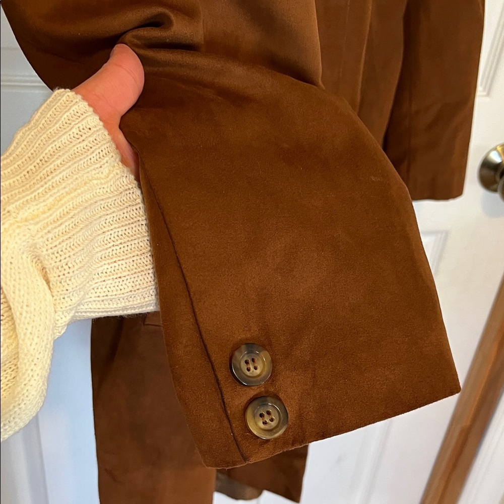 Jones New York Rich Brown Trench Coat - Picture 5 of 8